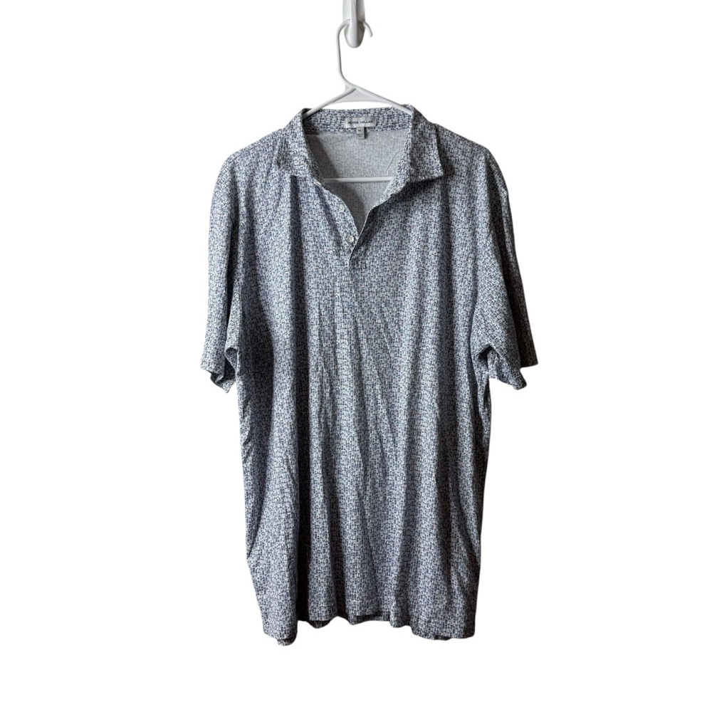 Peter Millar White alcohol drinks Cocktails Polo Short Sleeve Shirt